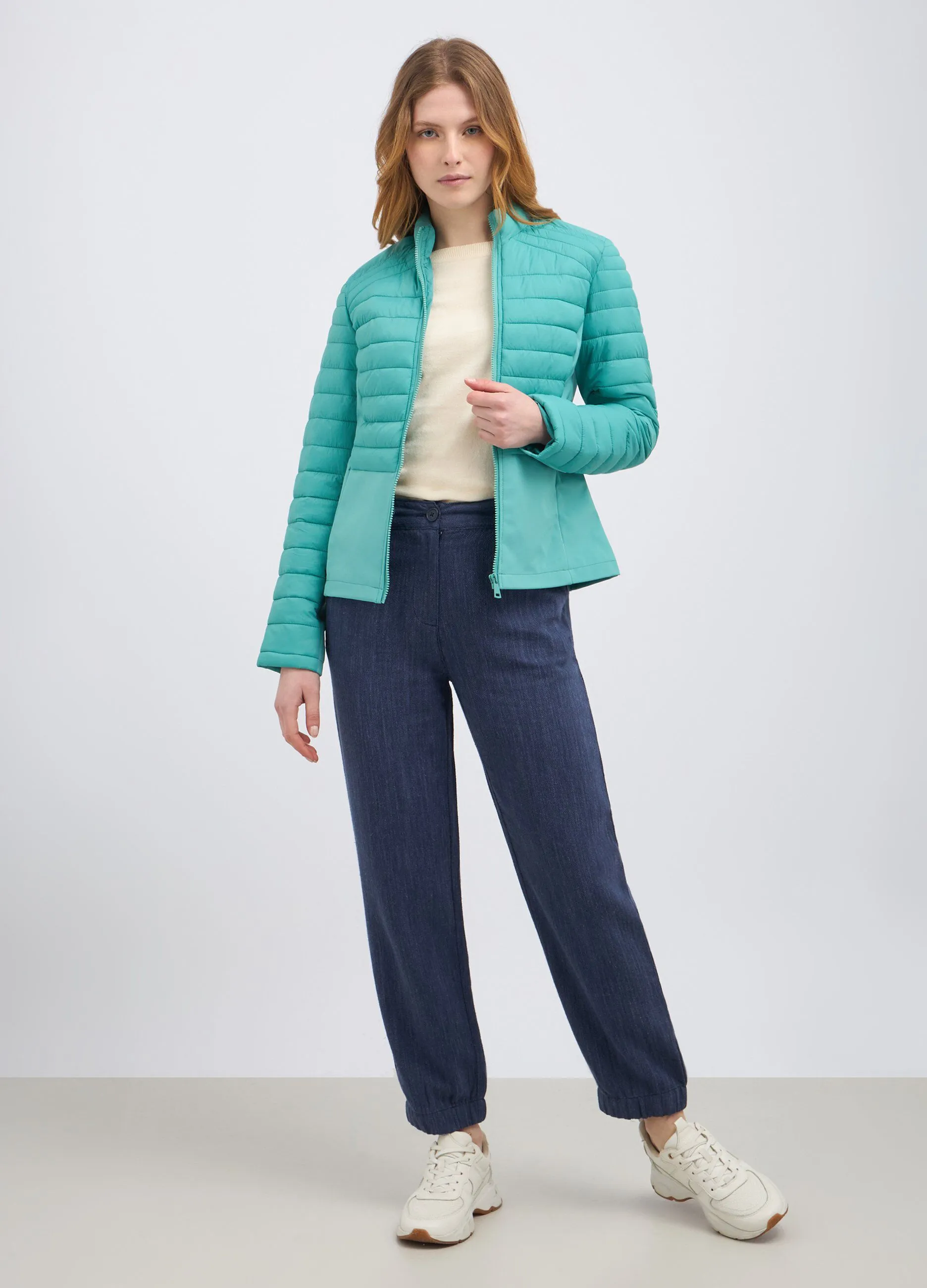 Giubbino imbottito full zip donna