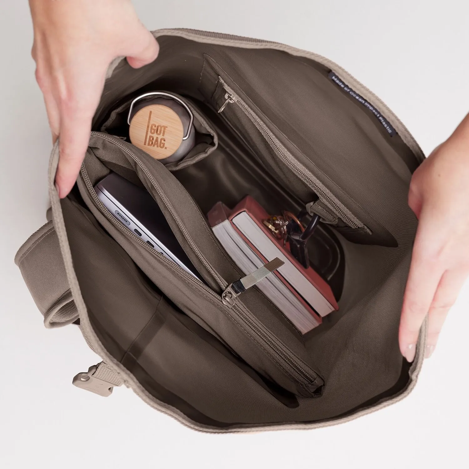 GOT BAG Rolltop 2.0 Monochrome Zaino 43 cm Scomparto per laptop