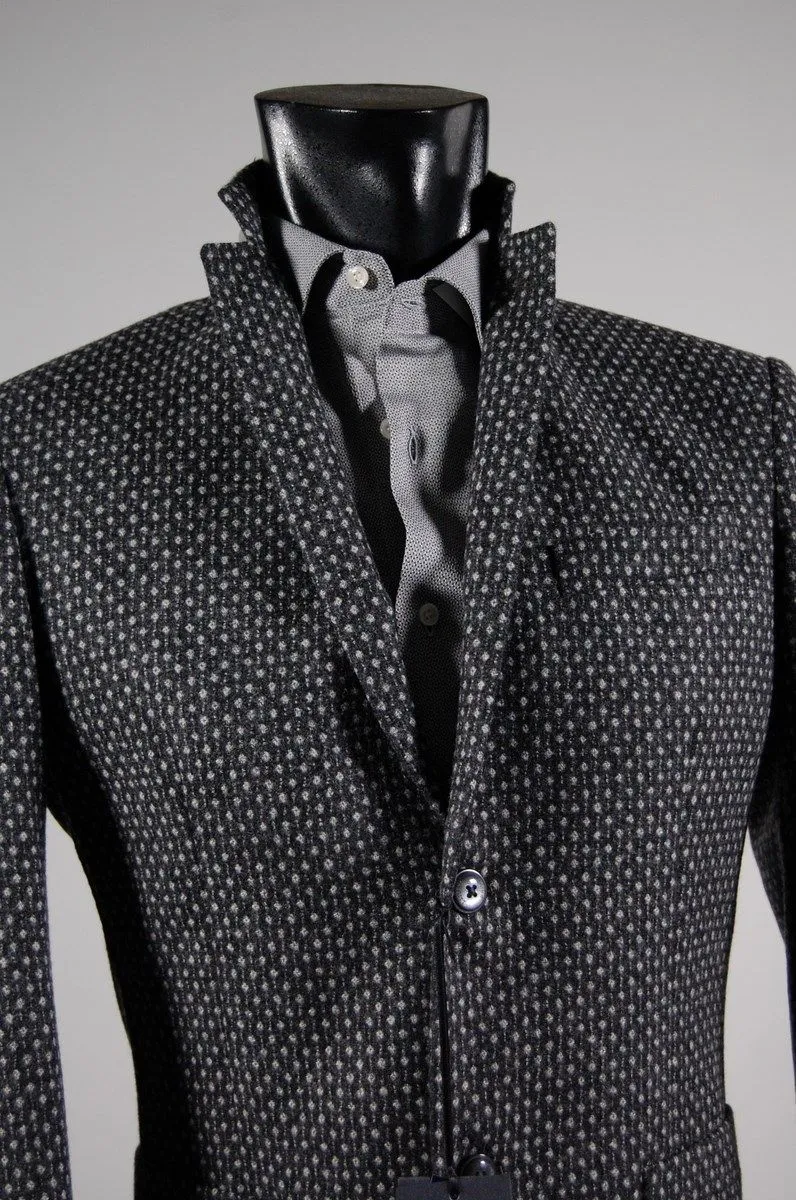 Grey cashmere wool john barritt slim fit jacket