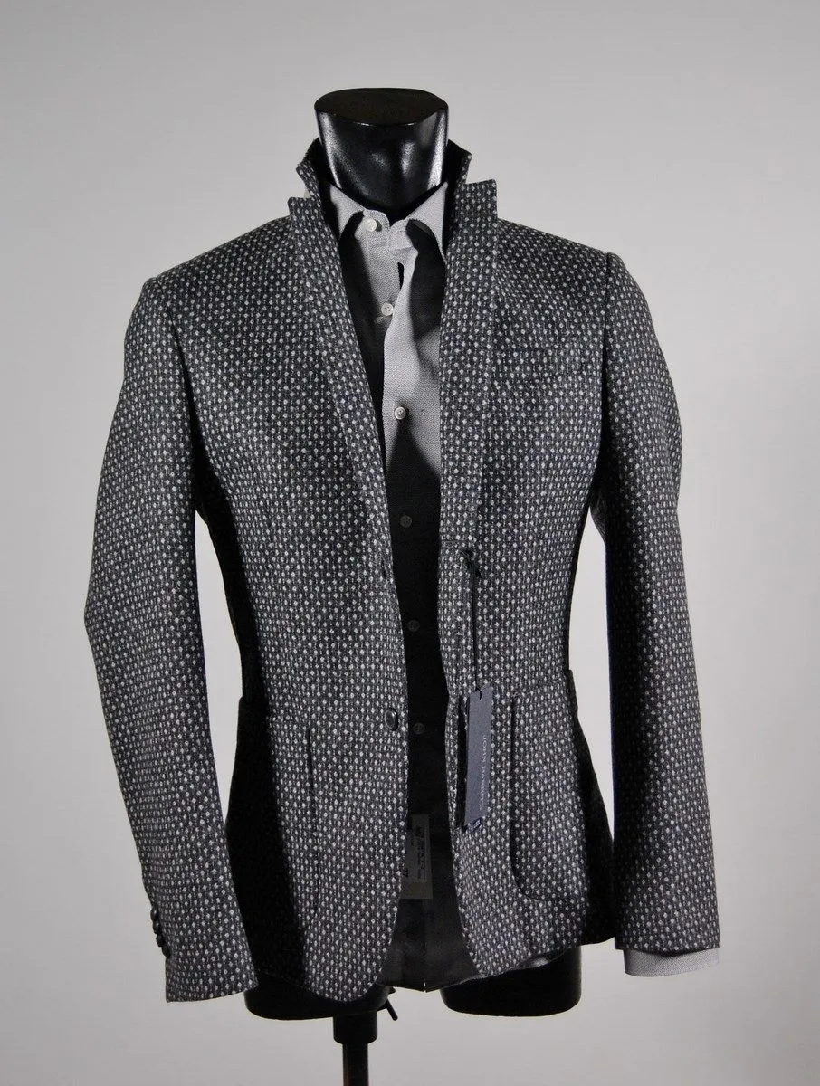 Grey cashmere wool john barritt slim fit jacket