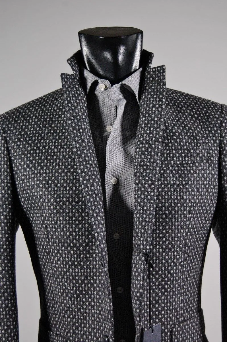 Grey cashmere wool john barritt slim fit jacket