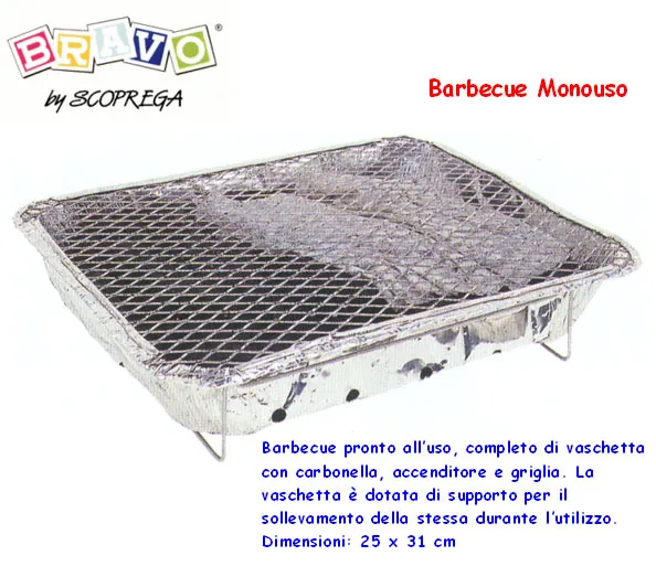 GRILL BARBECUE MONOUSO cm 25X31