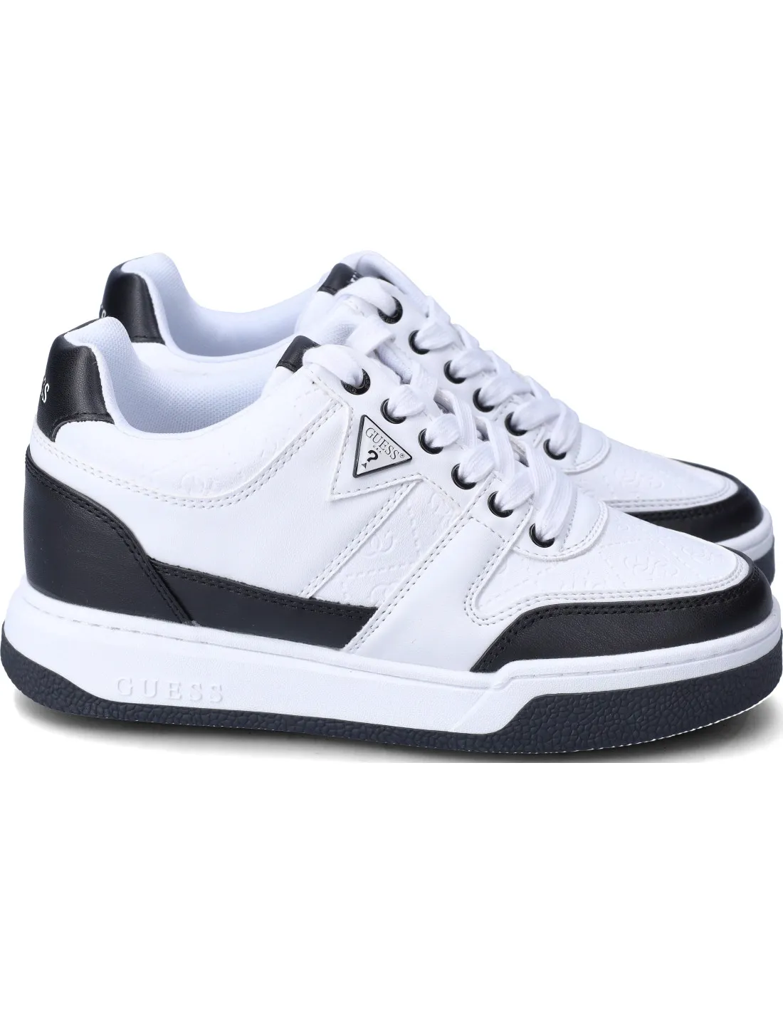 Guess donna sneakers white-blk