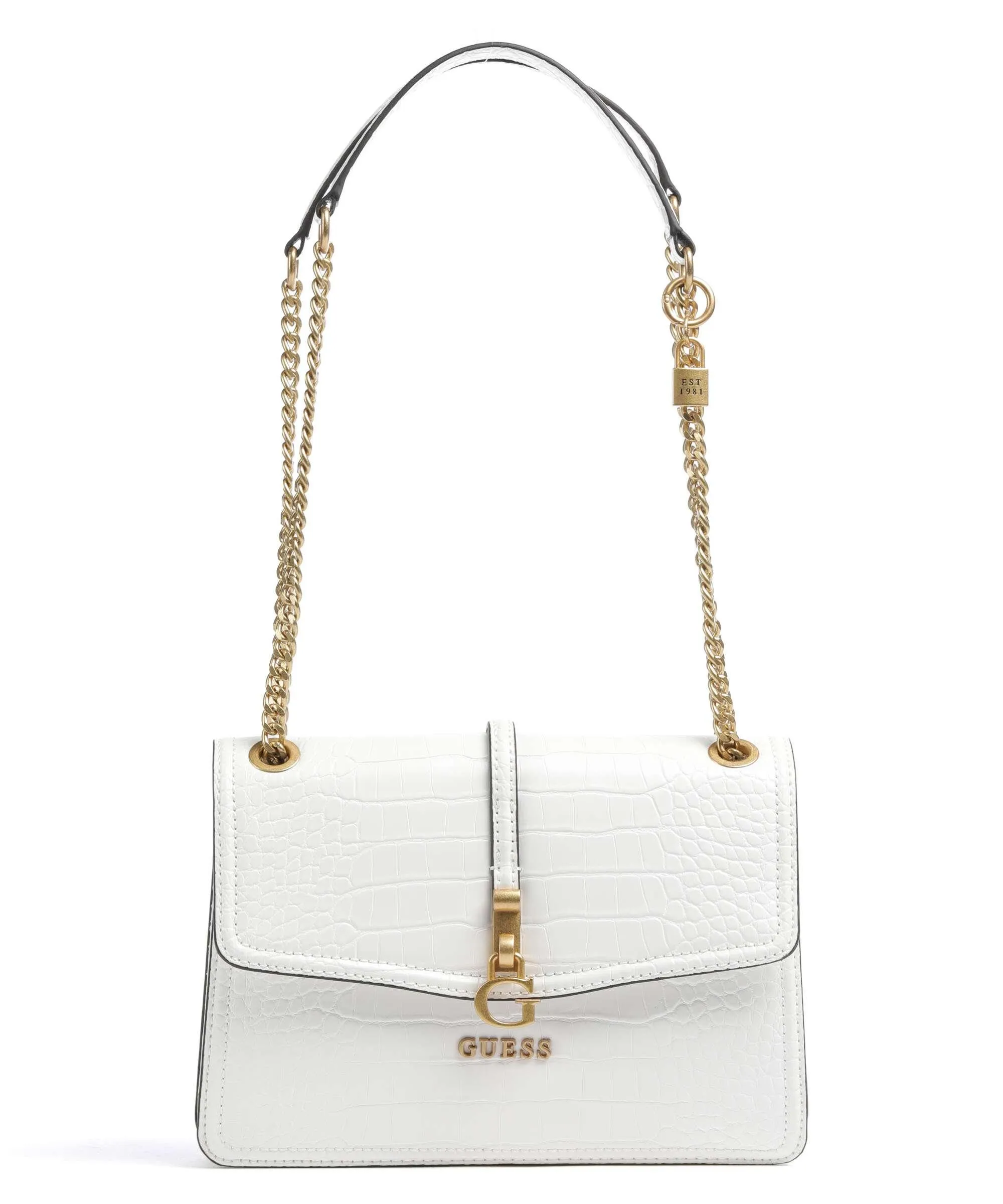  Guess G James Borsa a spalla pelle sintetica bianco  
