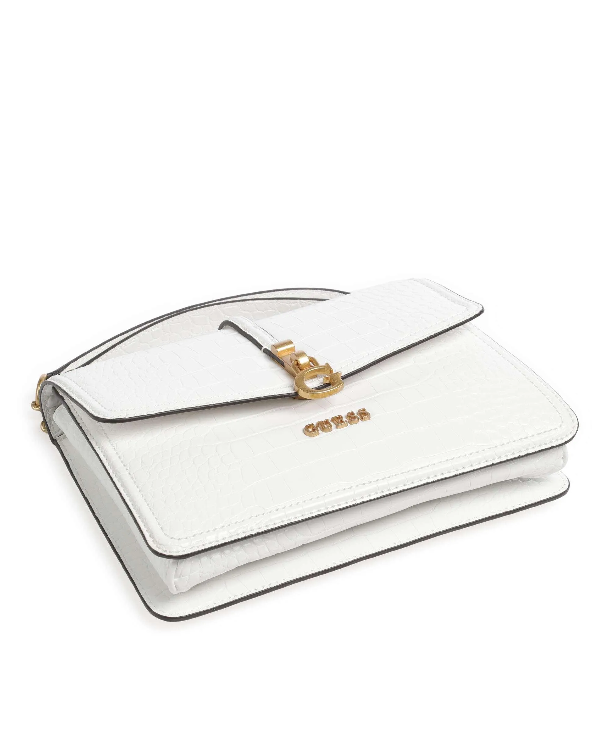 Guess G James Borsa a spalla pelle sintetica bianco  
