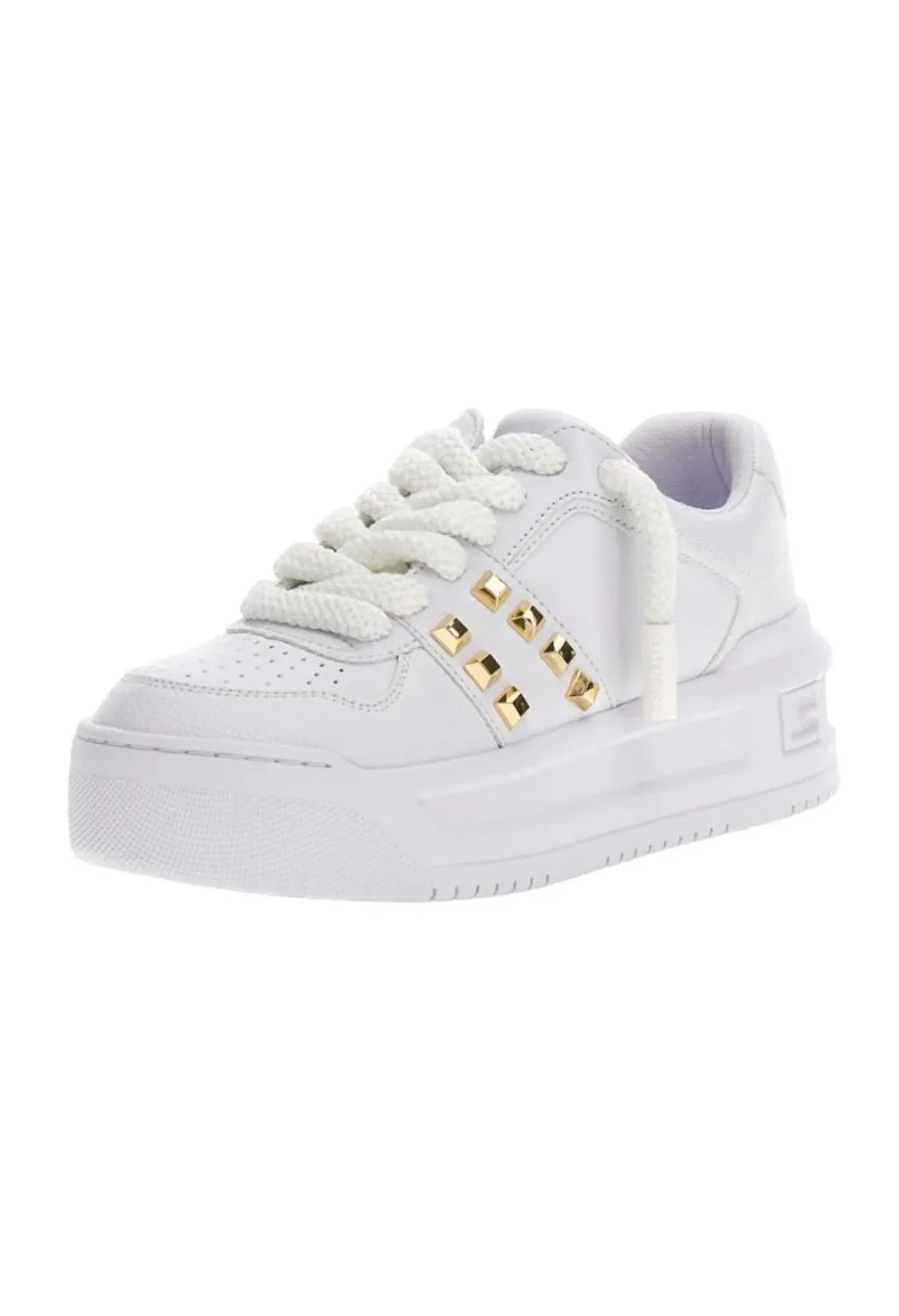 GUESS SCARPE  sneakers bianca con borchie