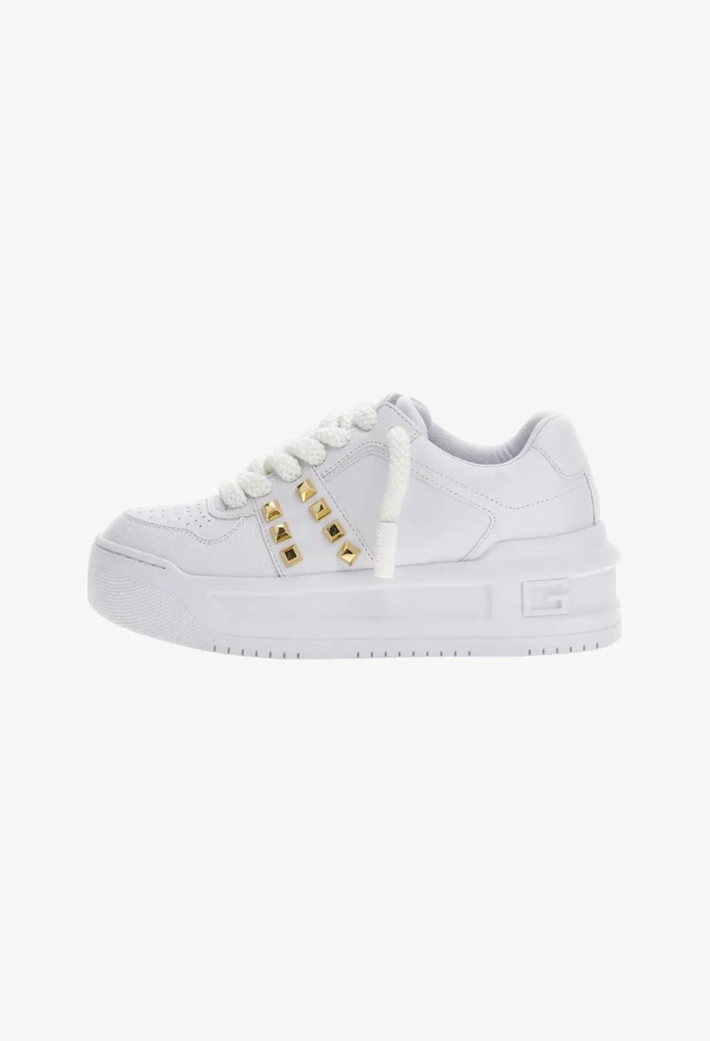 GUESS SCARPE  sneakers bianca con borchie