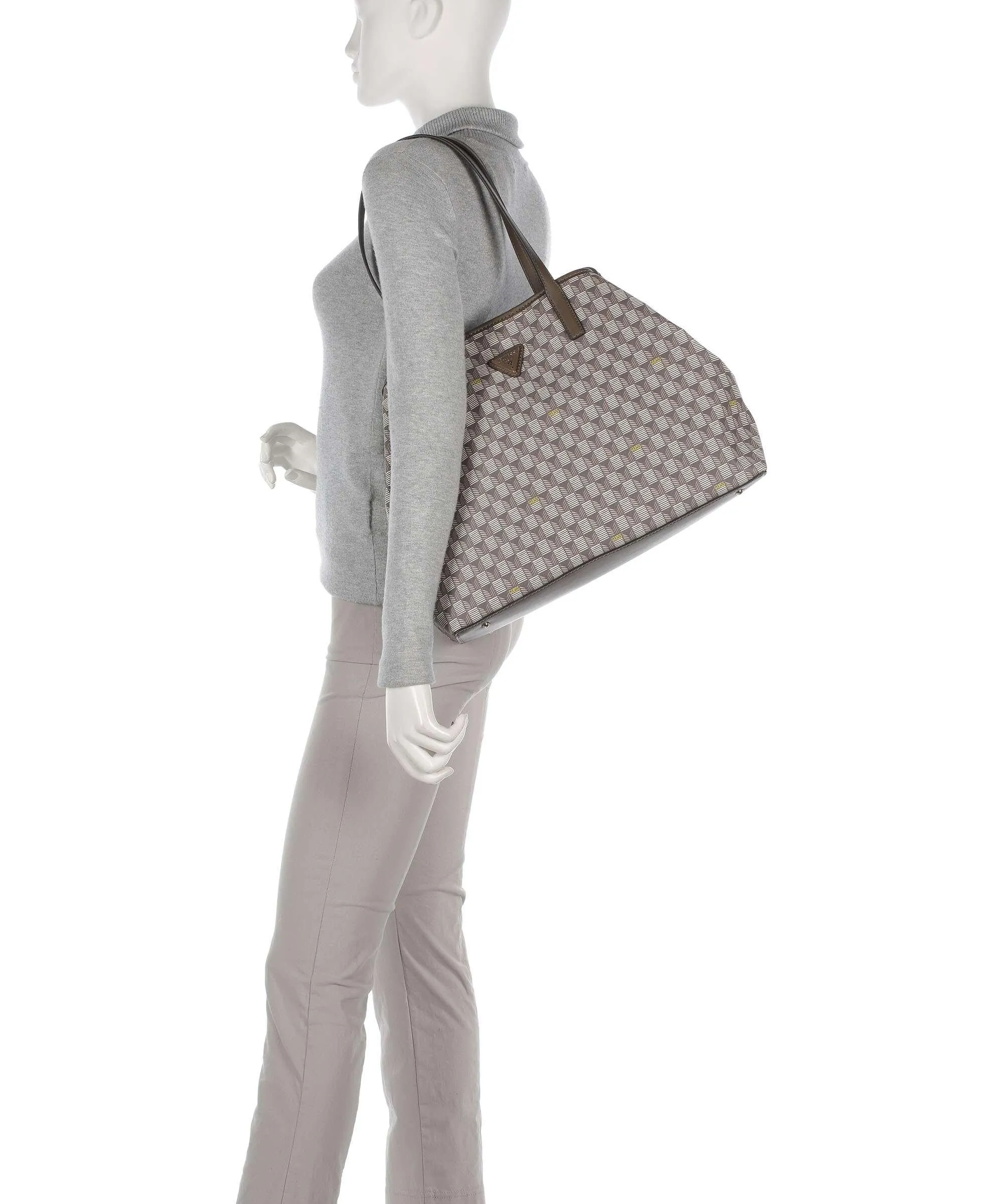 Guess Vikky Borsa shopper pelle sintetica beige  