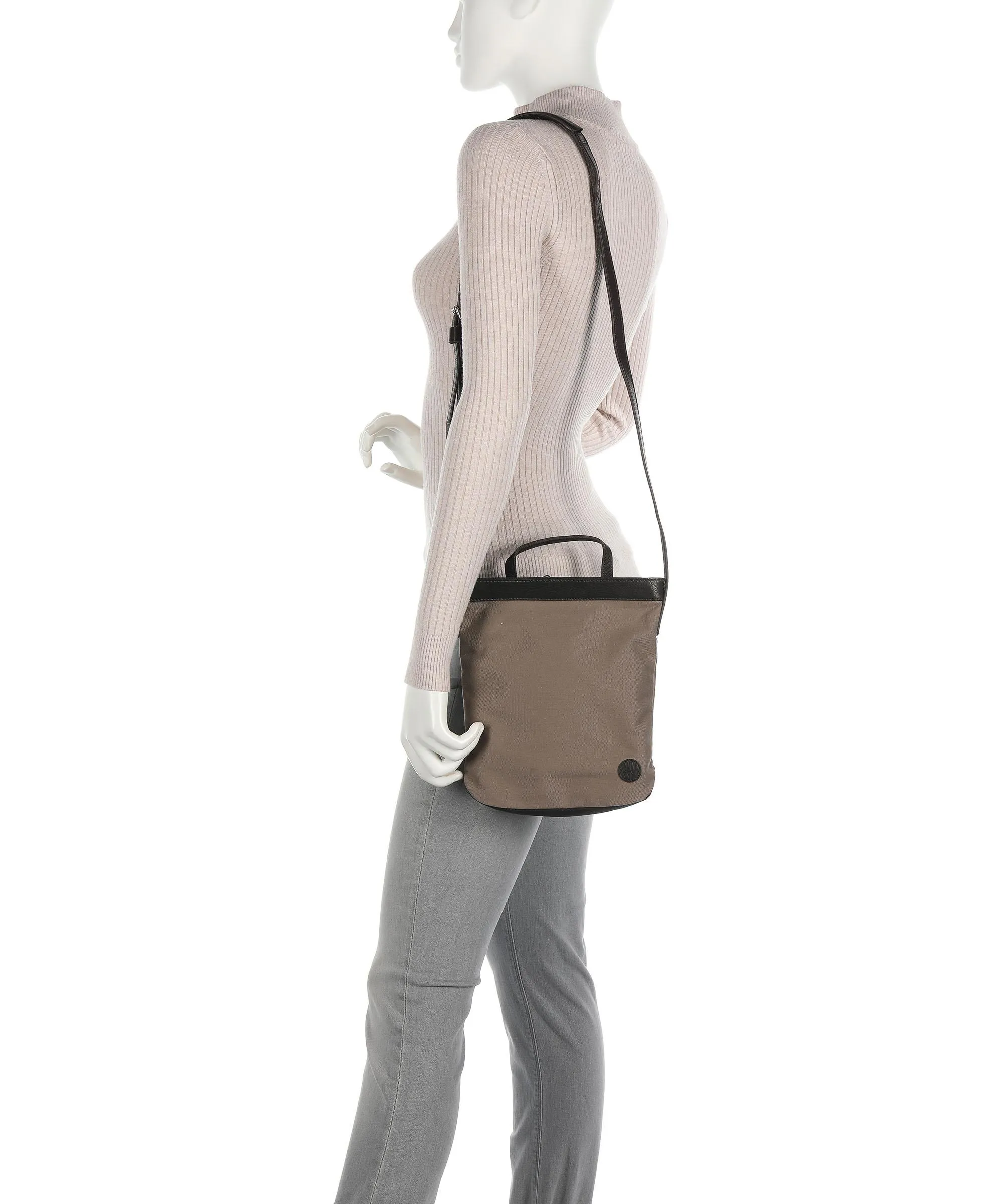  Harold's Hotstoff Borsa a tracolla cotone biologico, pelle bovina marrone  