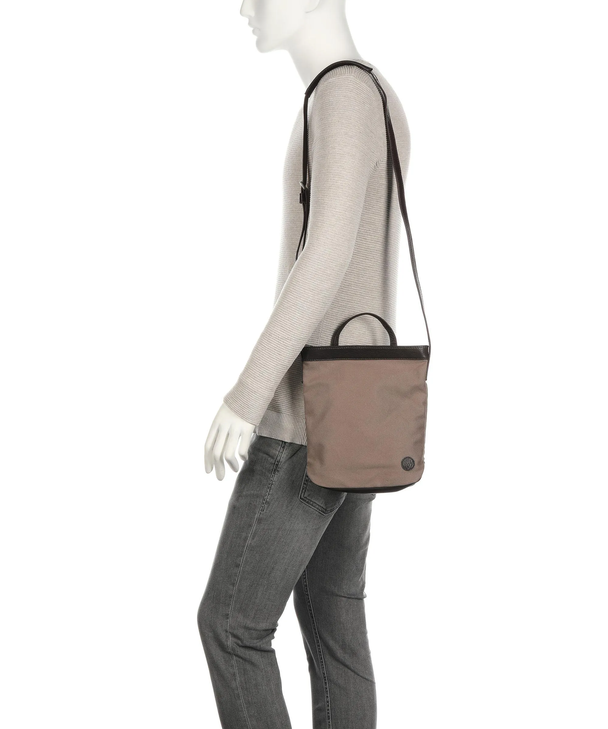  Harold's Hotstoff Borsa a tracolla cotone biologico, pelle bovina marrone  