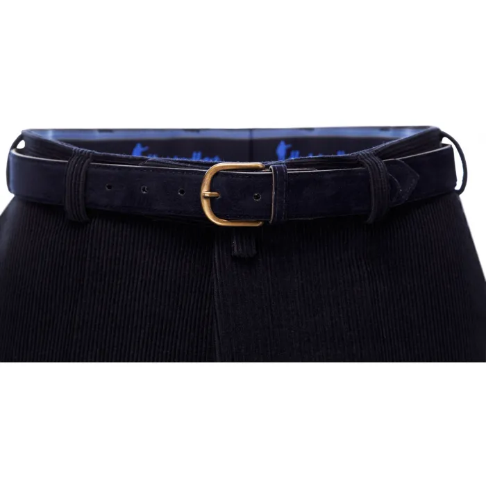 Henk ter Horst pantaloni Trelana in velluto a coste elasticizzato di lana Navy