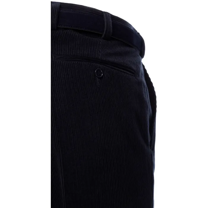 Henk ter Horst pantaloni Trelana in velluto a coste elasticizzato di lana Navy