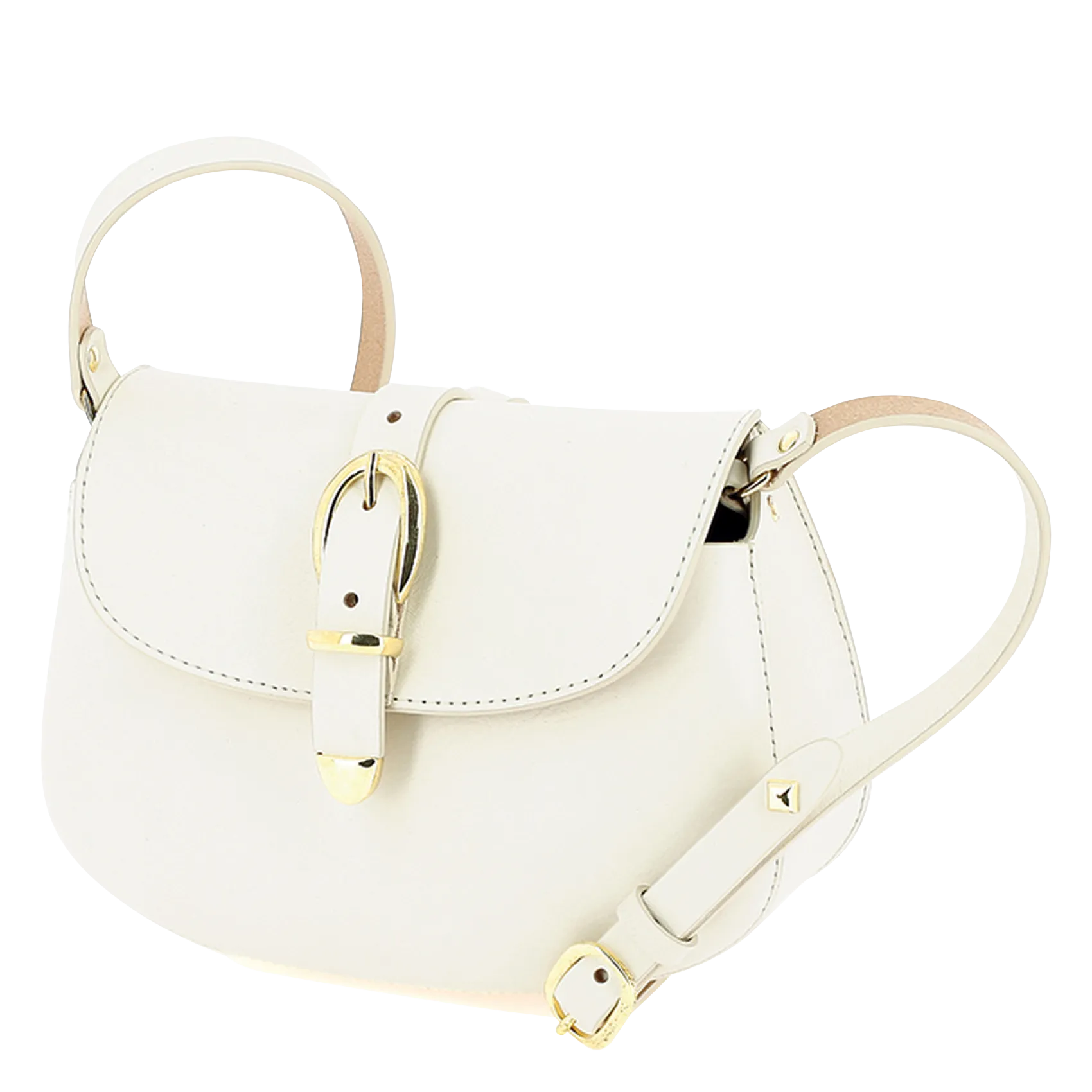  HERBERT FRERE SOEUR   LE COURCY FRIEDA - Borsa a tracolla in pelle liscia | Bianco