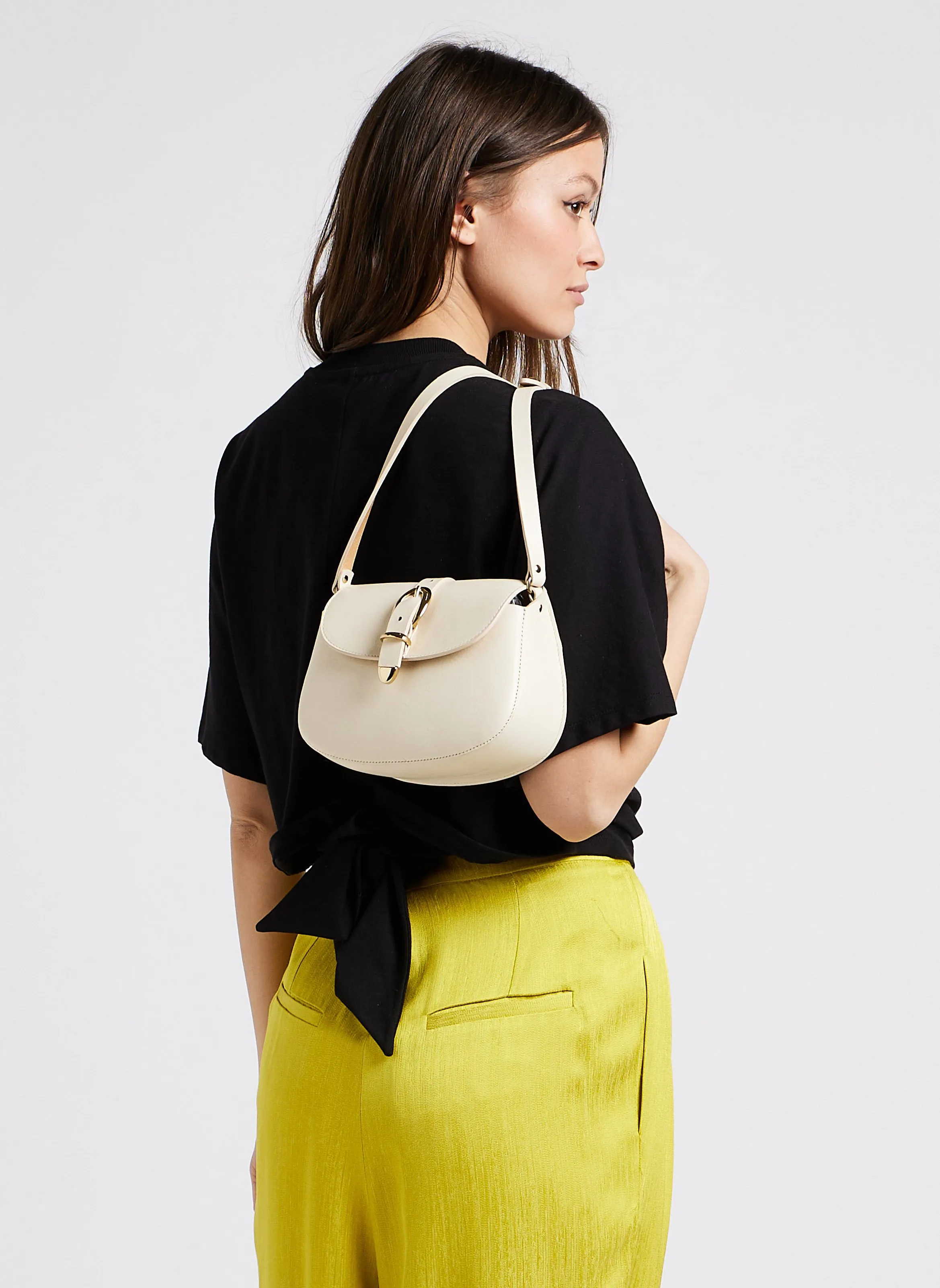  HERBERT FRERE SOEUR   LE COURCY FRIEDA - Borsa a tracolla in pelle liscia | Bianco