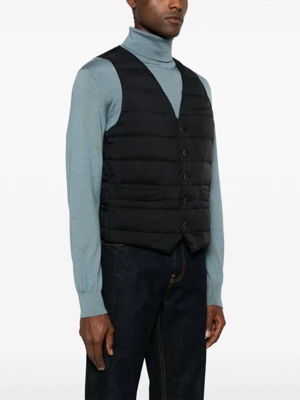 Herno-Gilet imbottito con scollo a V