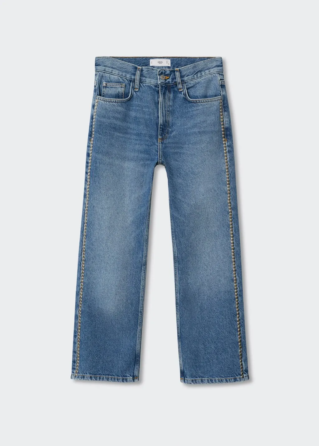 Jeans diritti borchie