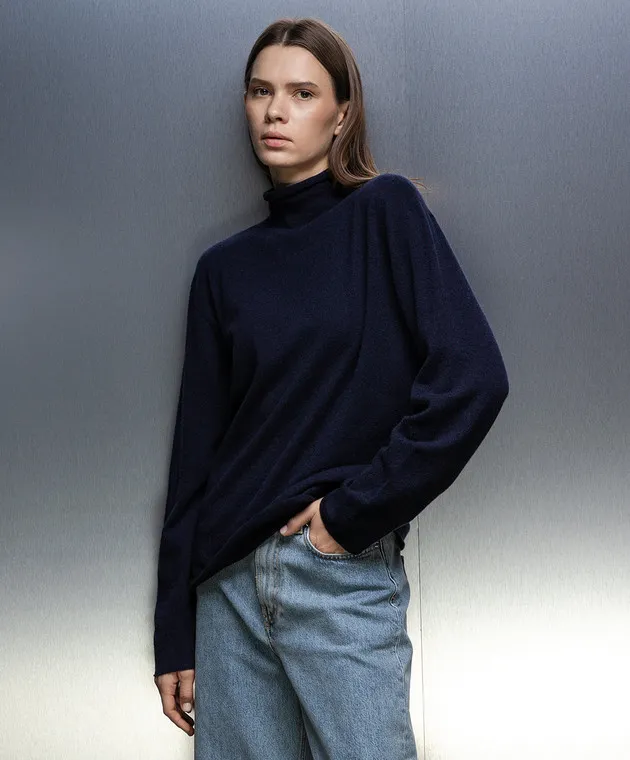 Jil Sander Maglione in cashmere blu J40GP0002J13204