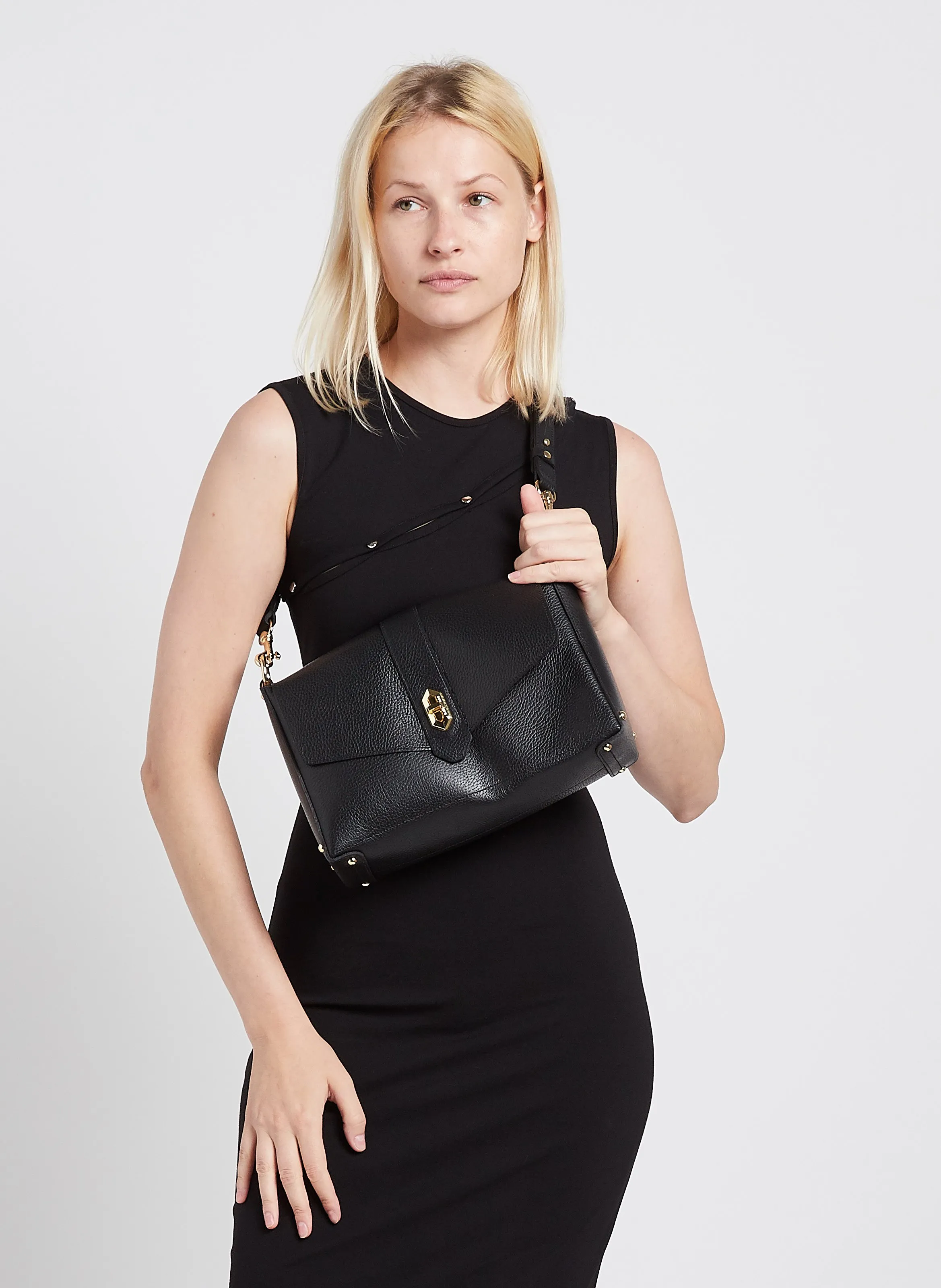 LANCASTER PARIS   Borsa a spalla in pelle | Nero