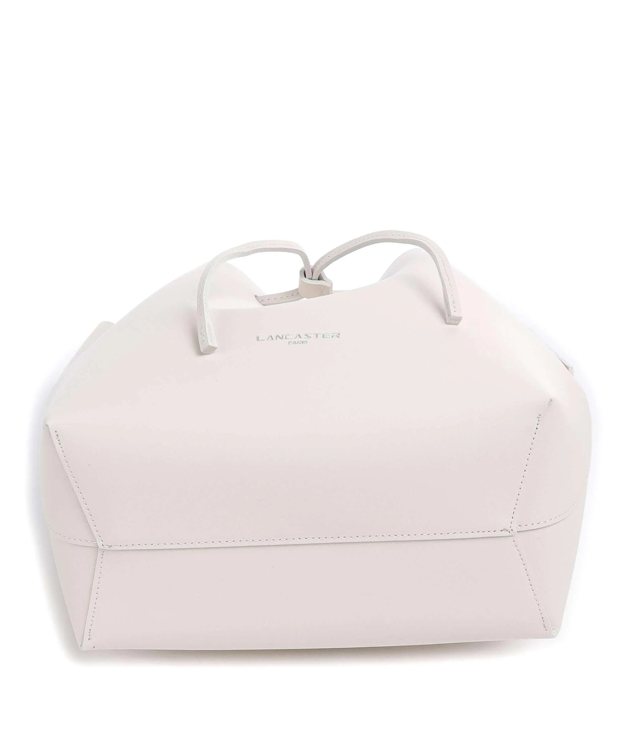  Lancaster Pur & Element City Americanino Borsa a secchiello pelle di vacchetta finemente grana avorio  