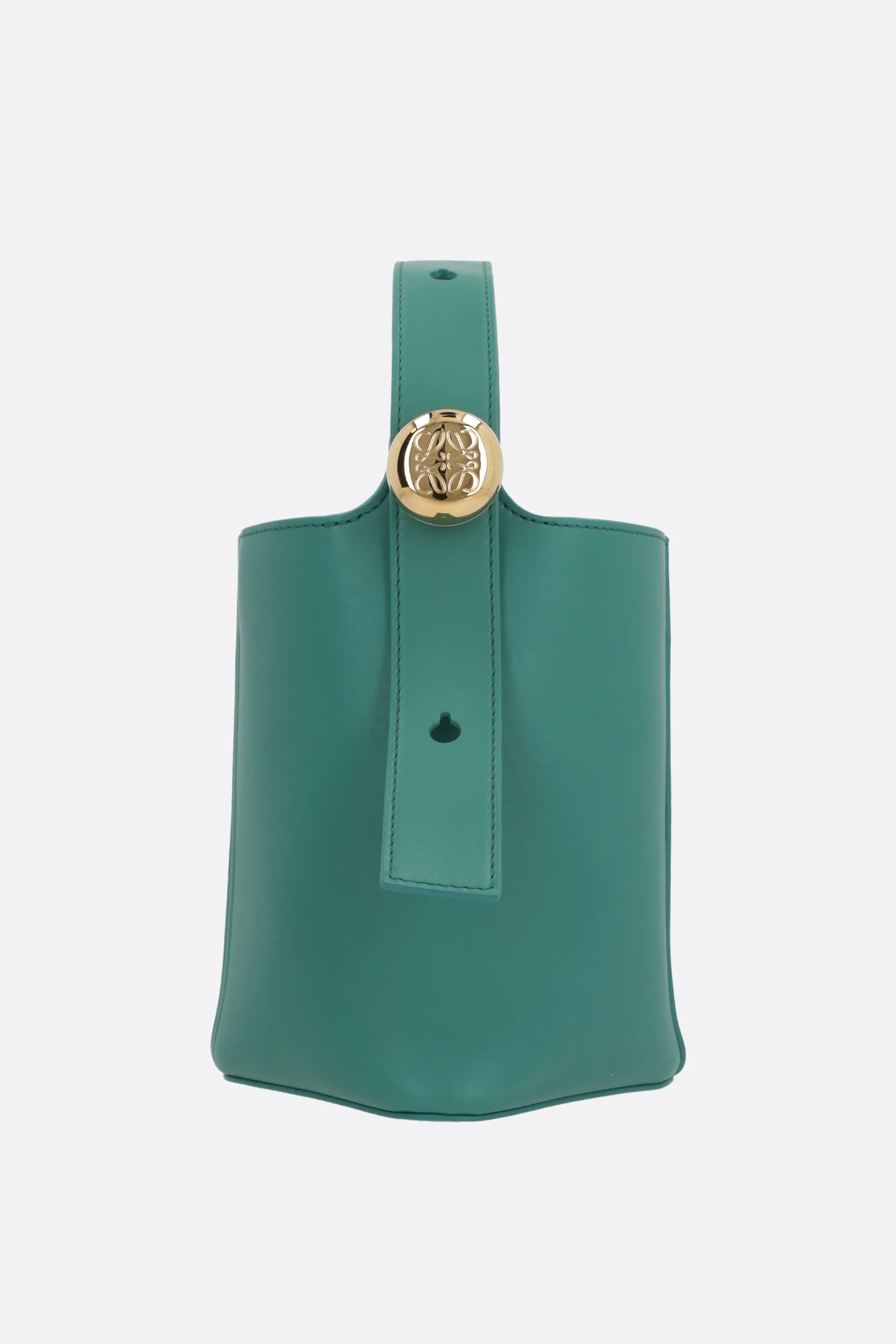  LOEWE borsa a secchiello Pebble mini in pelle liscia 
