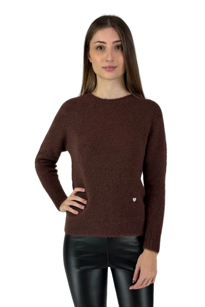 Lolita maglia girocollo in misto lana boucle' lo24146w