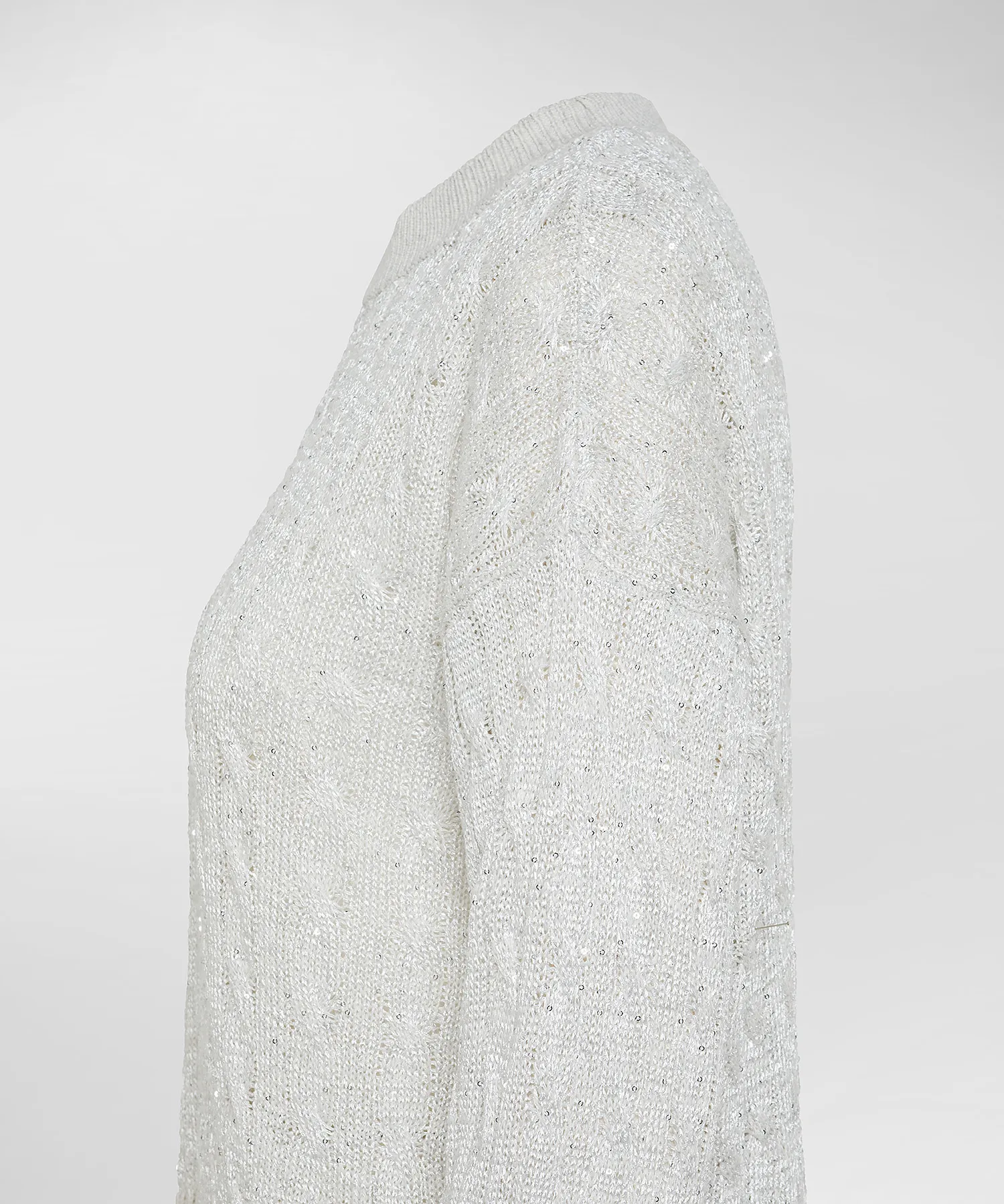 Maglia a trecce con paillettes