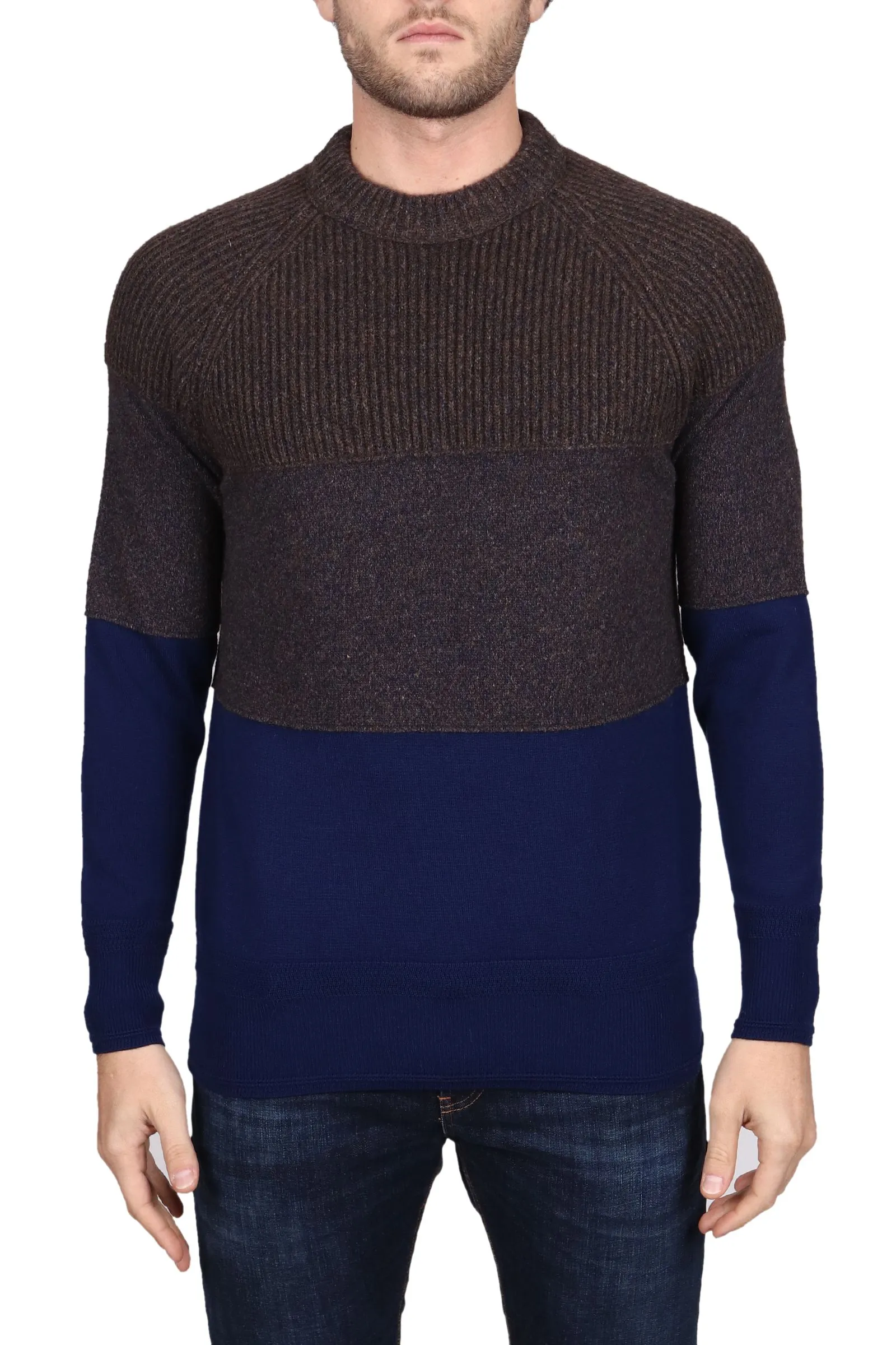 MAGLIA BICOLOR IN MISTO LANA