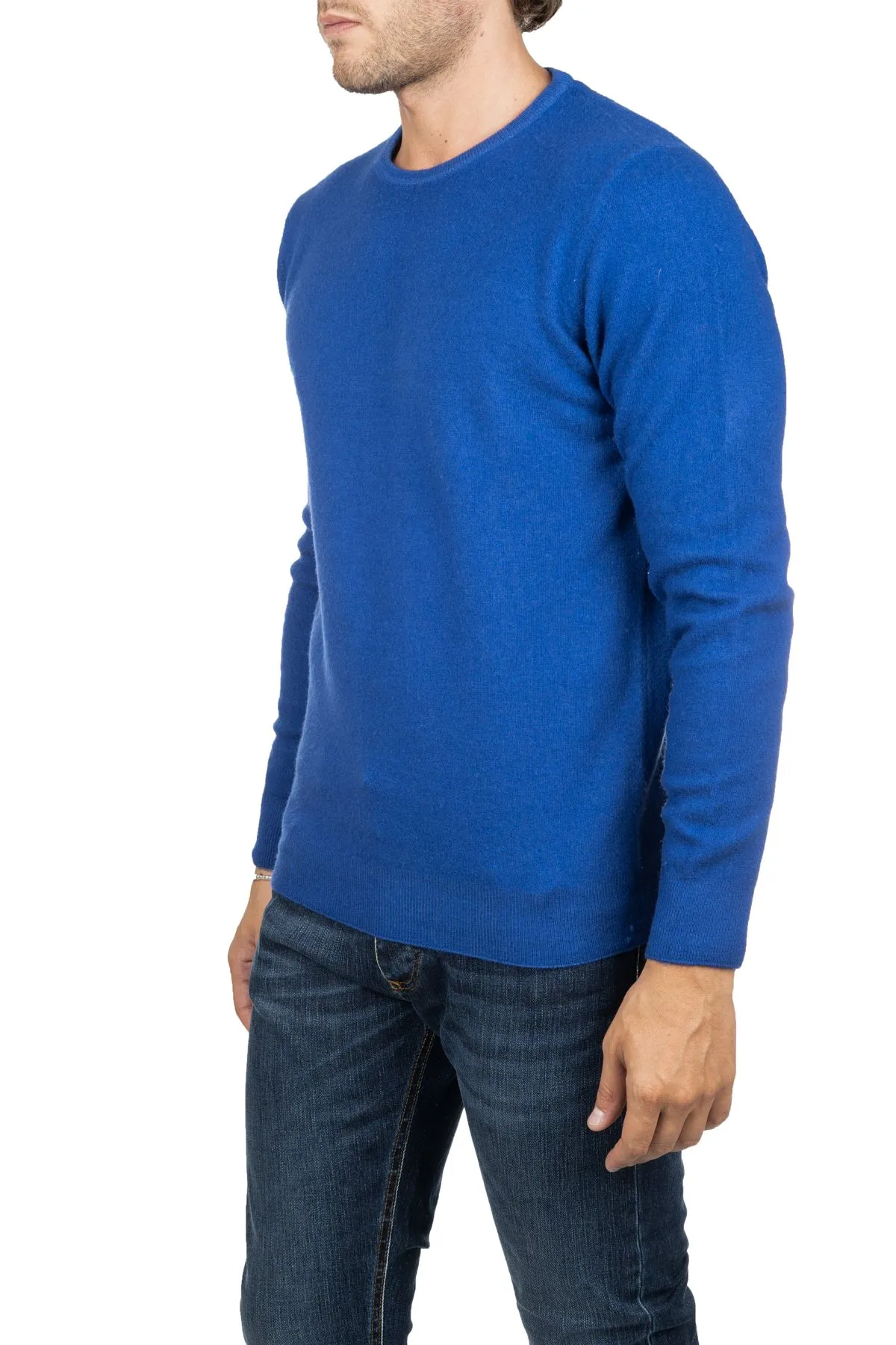 MAGLIA CLASSICA BLU IN LANA
