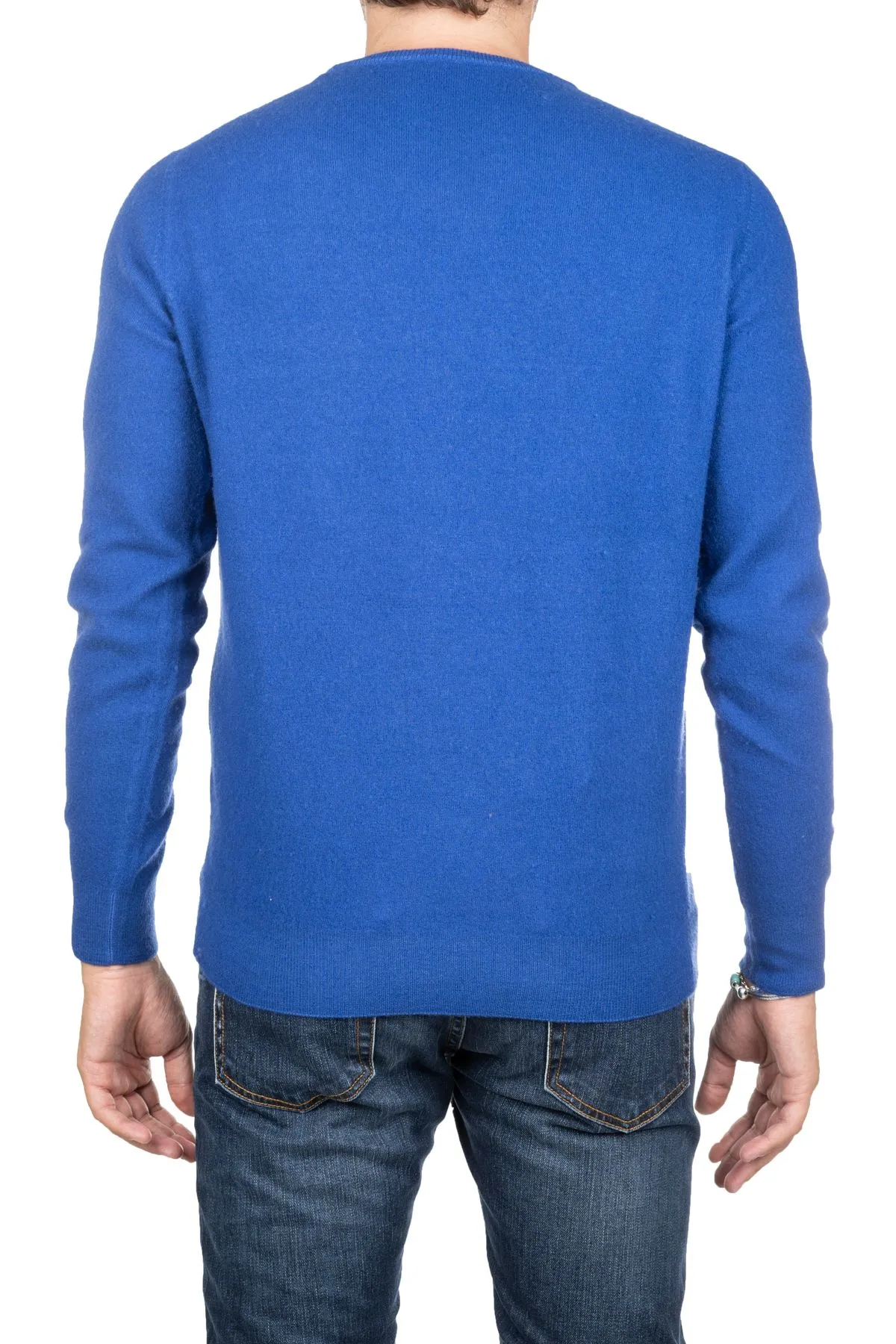 MAGLIA CLASSICA BLU IN LANA