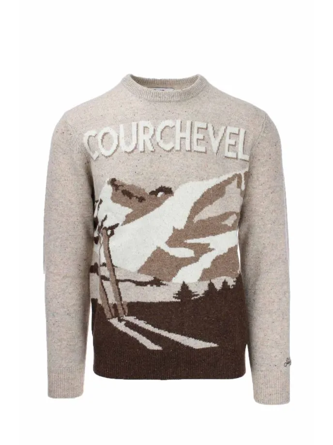 Maglia girocollo in lana Courchevel