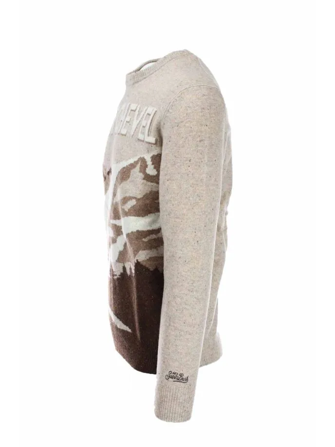 Maglia girocollo in lana Courchevel