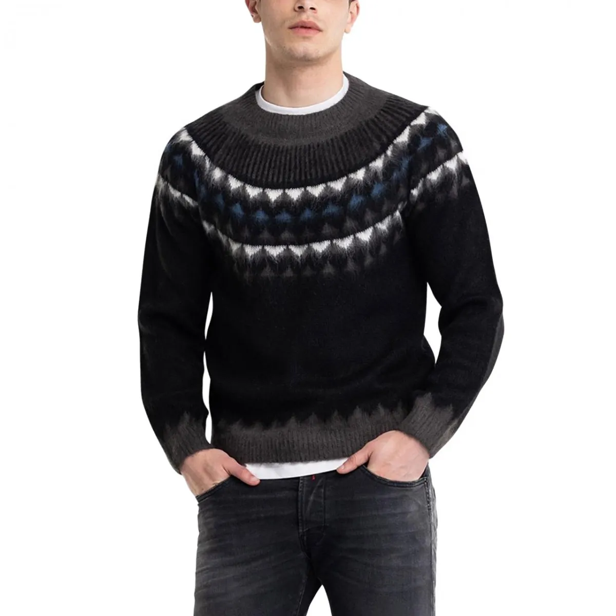 Maglia In Lana Con Motivo Norvegese