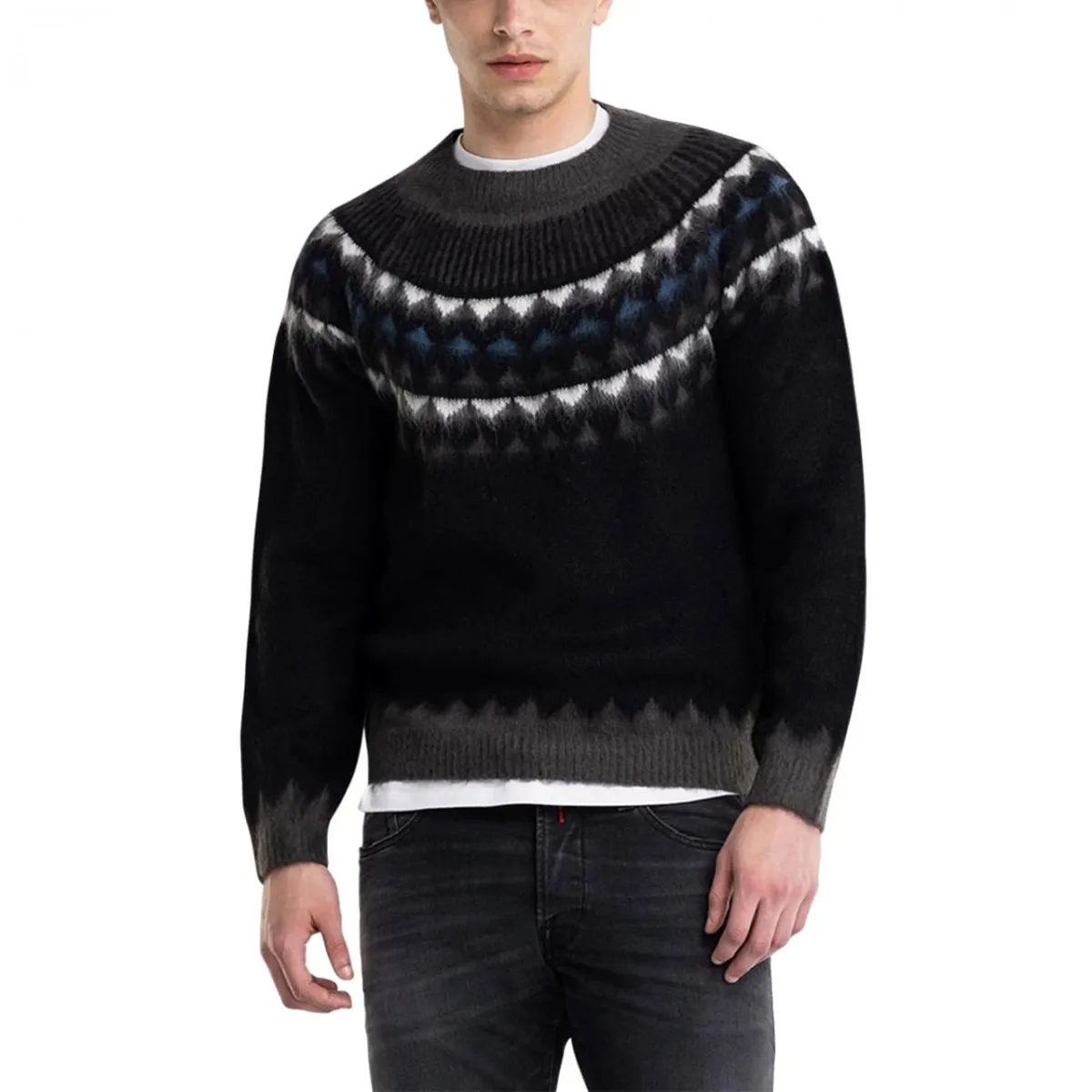Maglia In Lana Con Motivo Norvegese