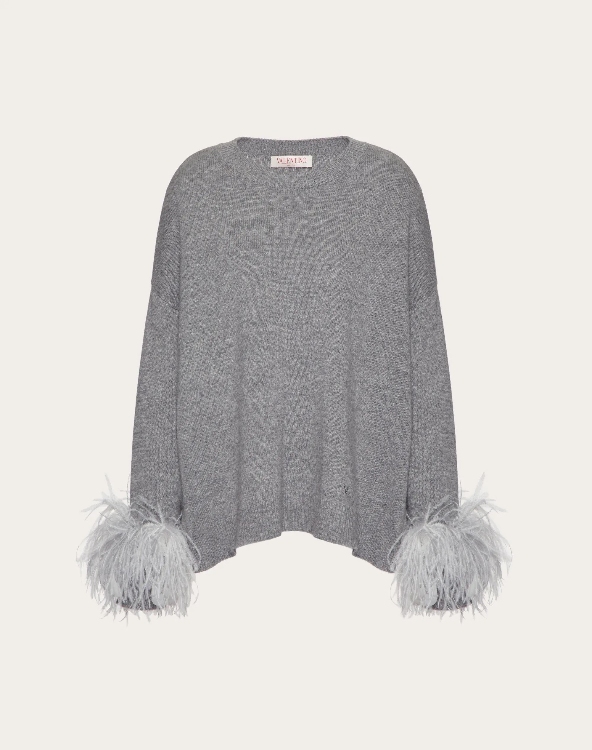 MAGLIA IN LANA CON PIUME