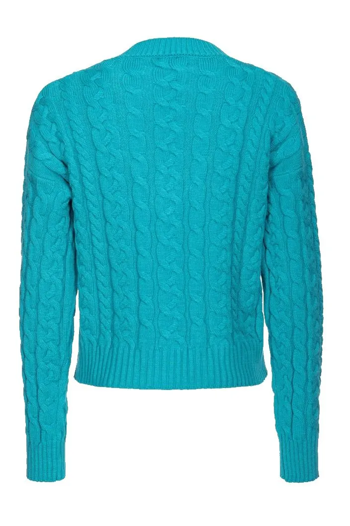 MAGLIA "CERVO" TURCHESE