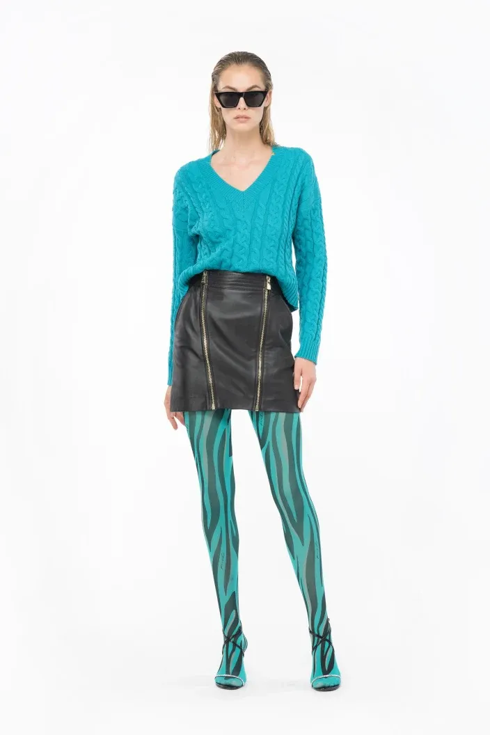 MAGLIA "CERVO" TURCHESE