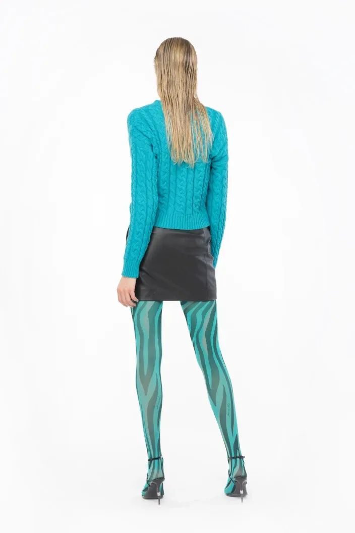 MAGLIA "CERVO" TURCHESE