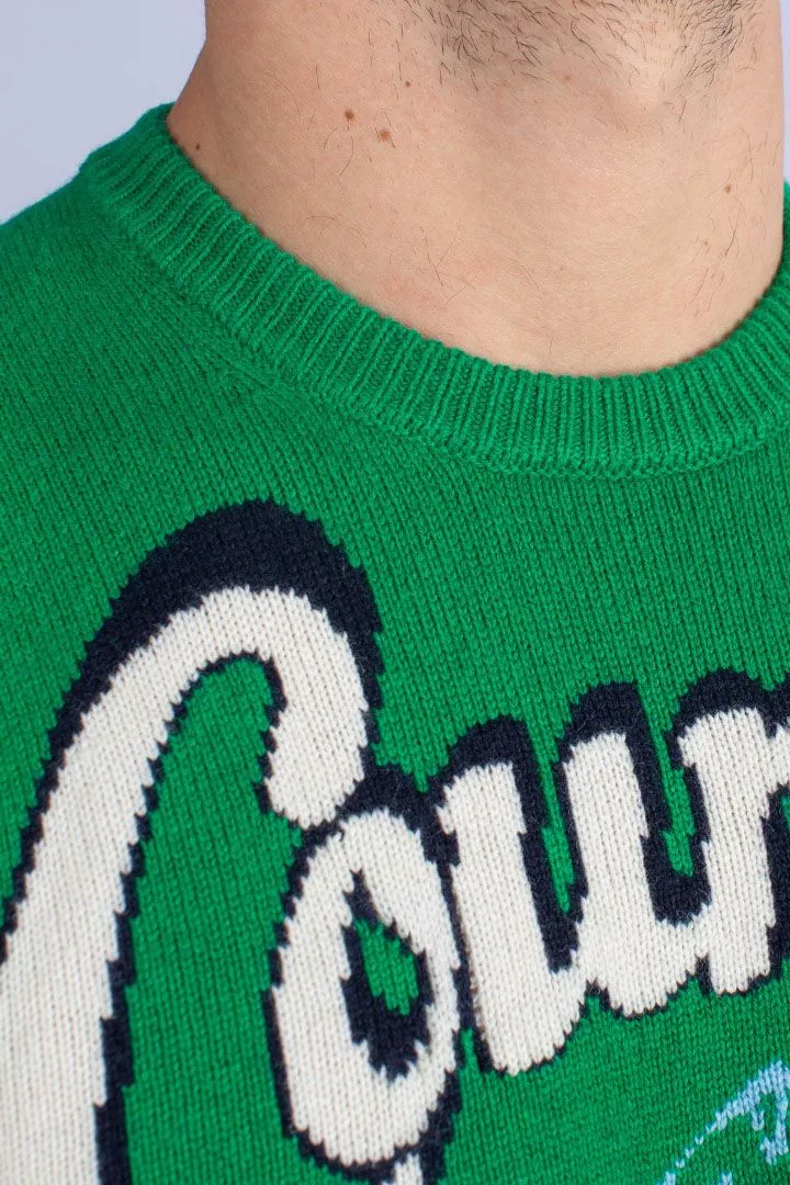 MAGLIA VERDE IN LANA E CASHMERE