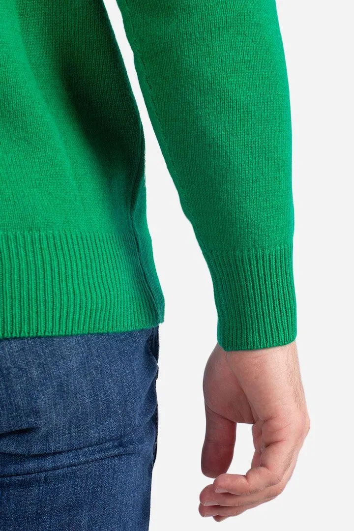 MAGLIA VERDE IN LANA E CASHMERE
