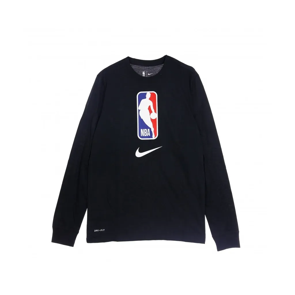 maglietta manica lunga uomo nba team 31 dry fit tee BLACK