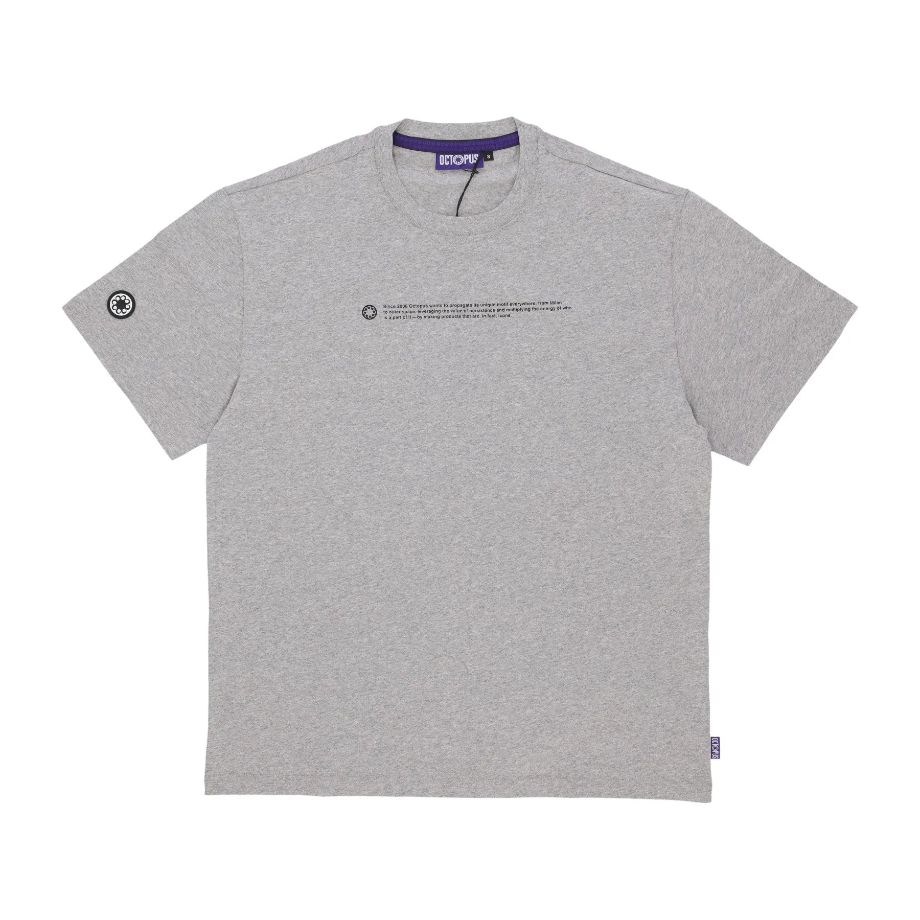Maglietta Uomo Outline Logo Tee Light Grey