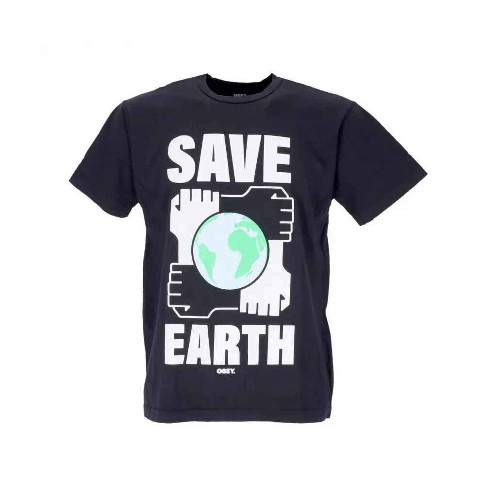maglietta uomo save earth organic tee FADED BLACK