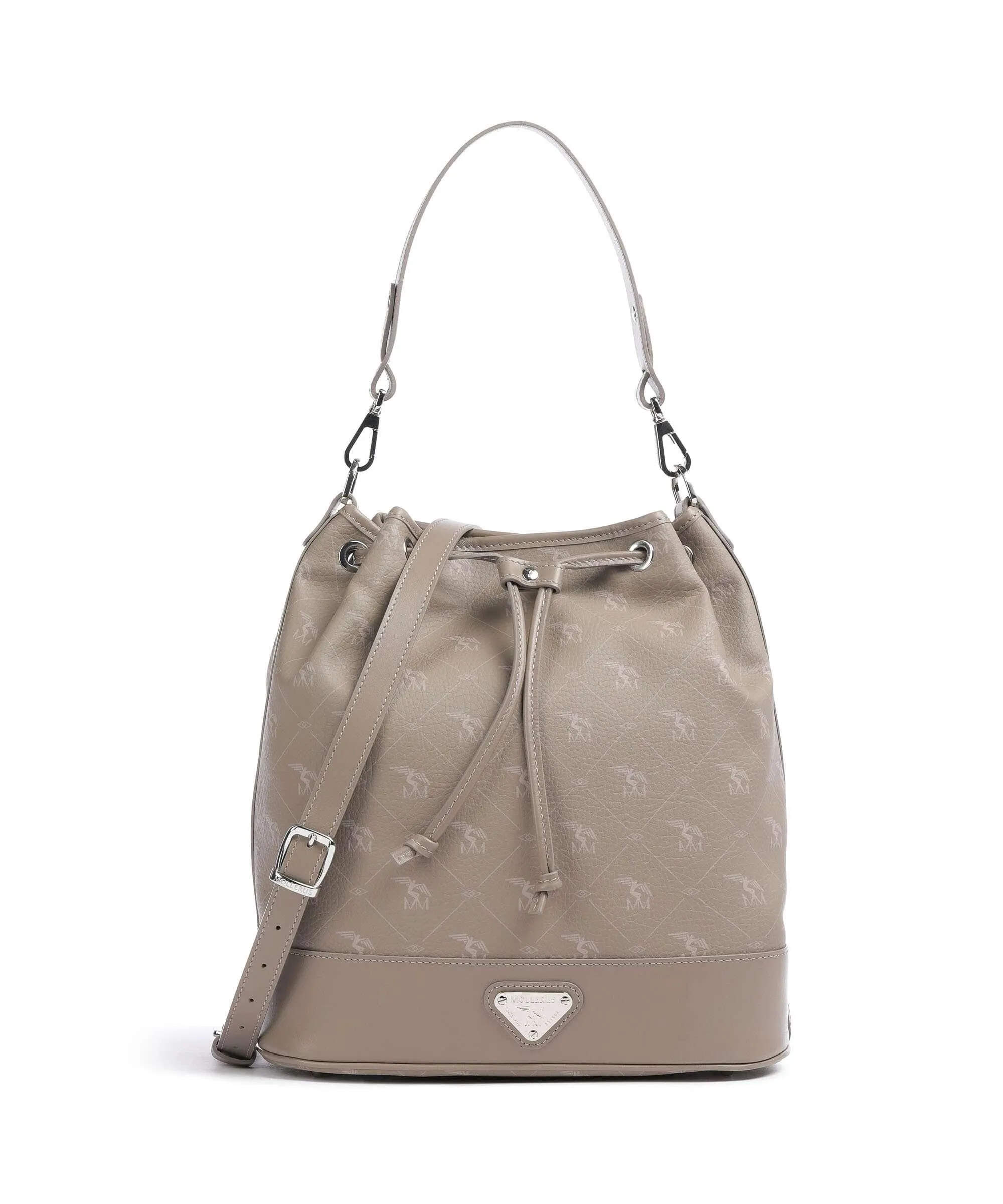  Maison Mollerus Pecarus Niesen Borsa a secchiello tela taupe  