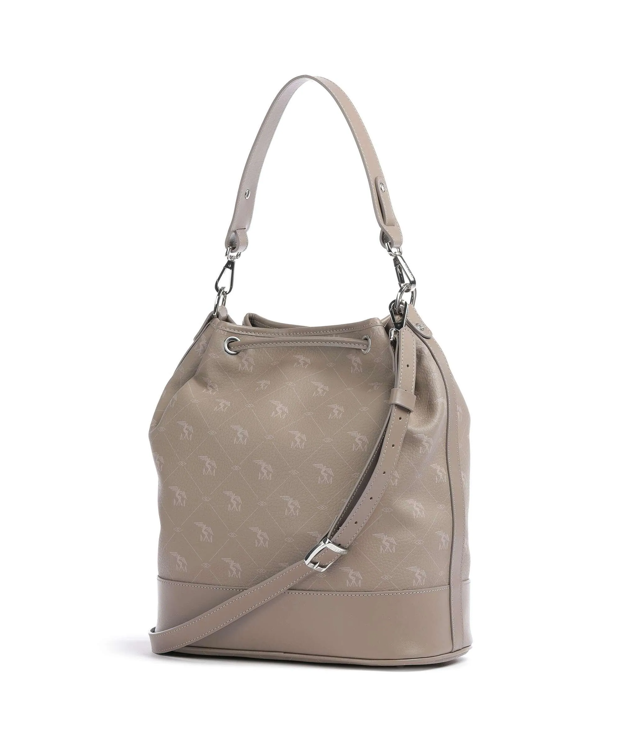  Maison Mollerus Pecarus Niesen Borsa a secchiello tela taupe  