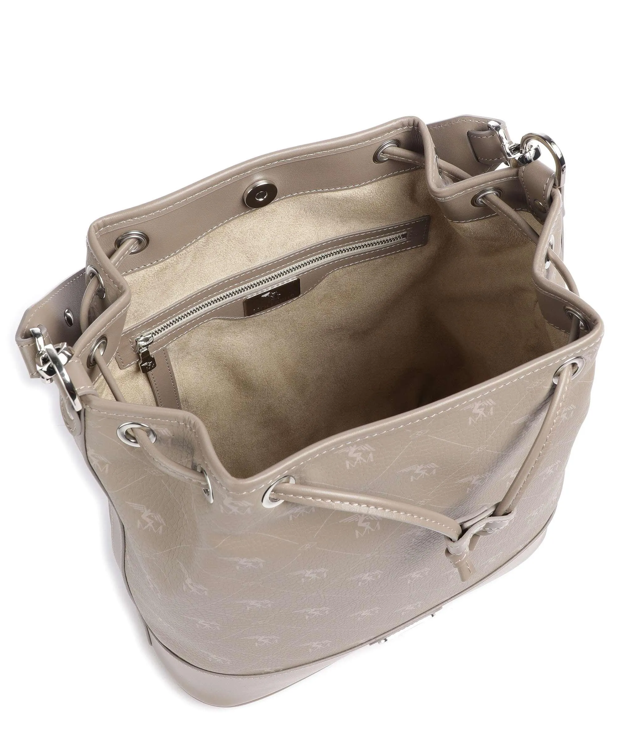  Maison Mollerus Pecarus Niesen Borsa a secchiello tela taupe  