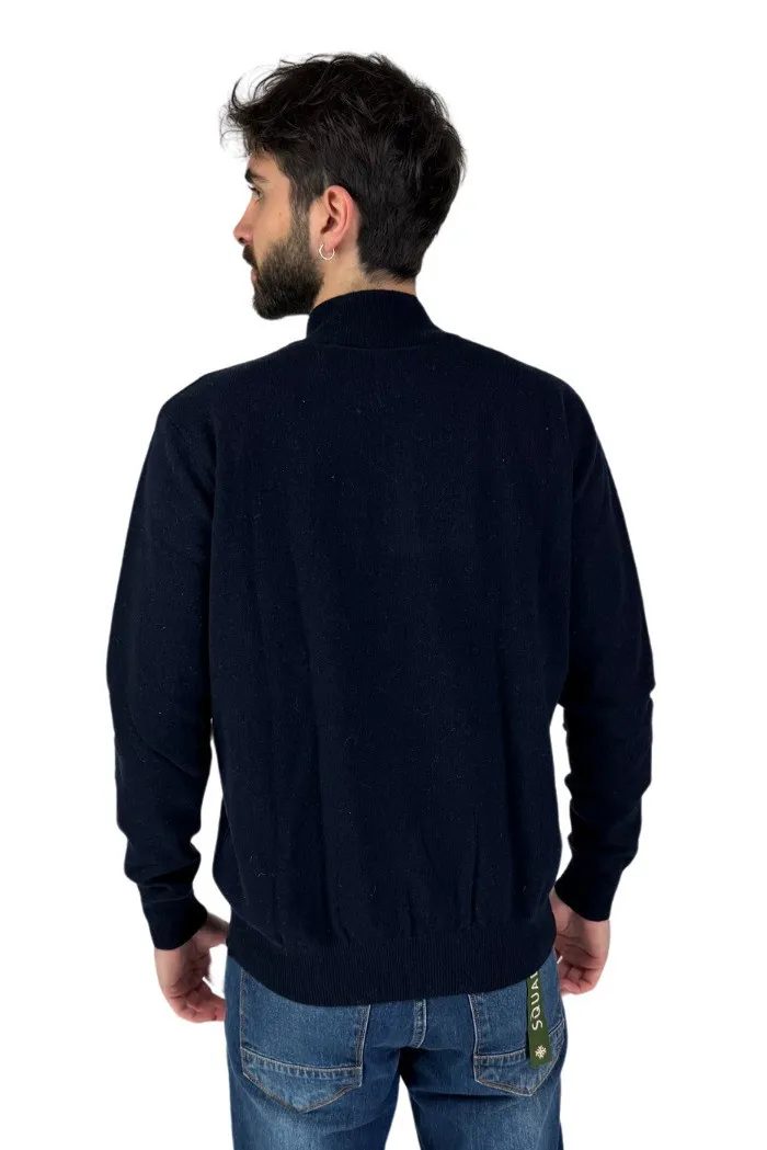 Malagrida lupetto mezza zip in misto lana rasato 10/5140