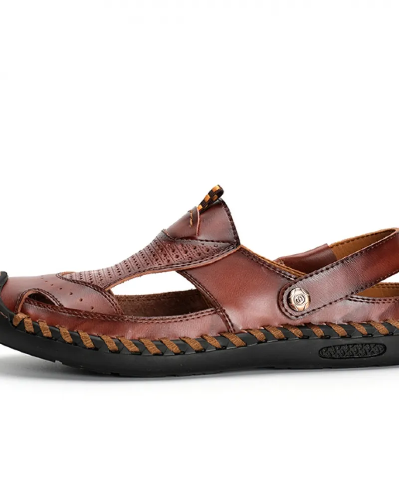 Maschio Per Hollow Lusso Samool Taglia Su Hombre Gladiatore Sandali Plage Uomo S Estate In Mens Roman Beach Sandali In Pelle