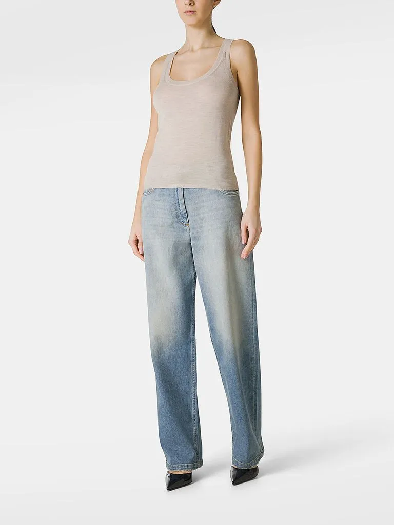 max mara Top Abbono aderente in cashmere