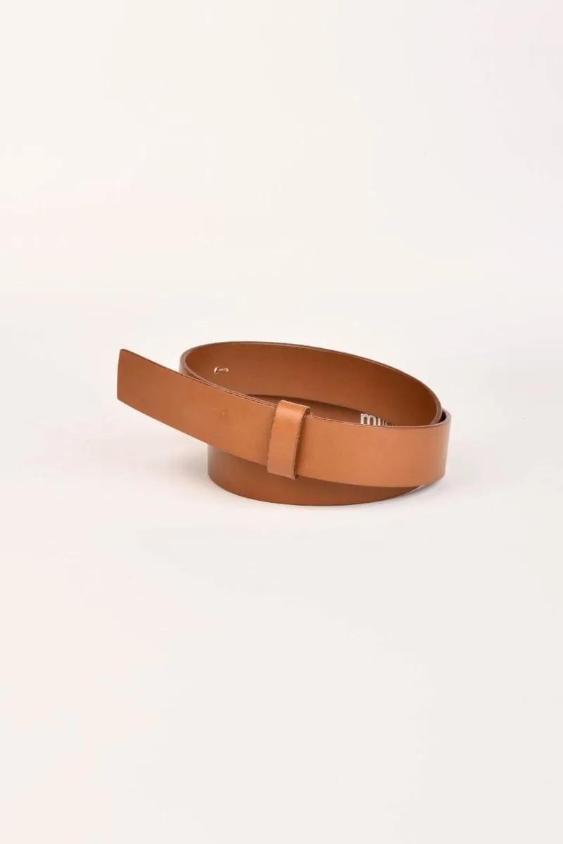 milaura belt Cintura in pelle 3cm marrone    