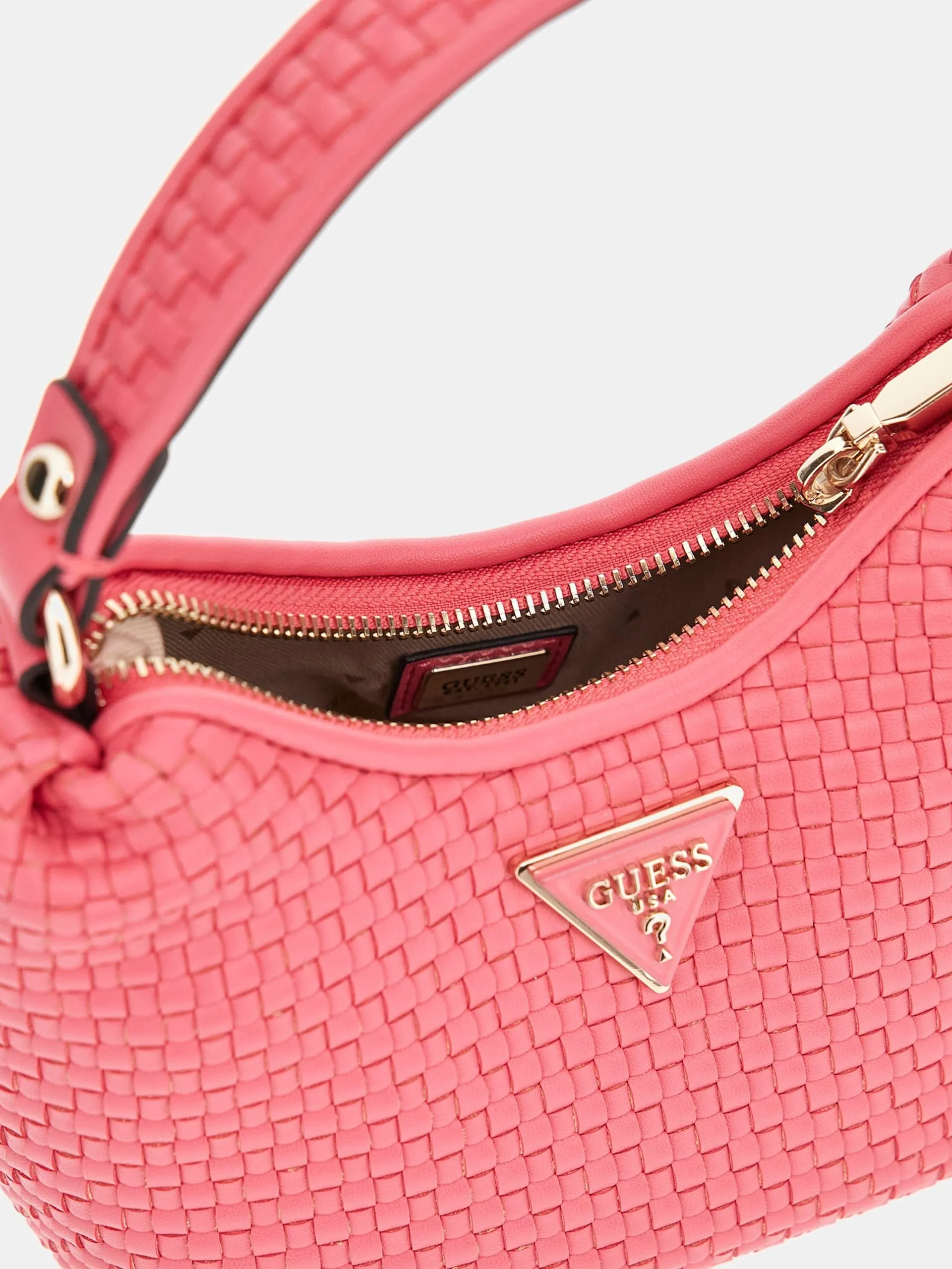 Mini borsa a mano etel intrecciata guess